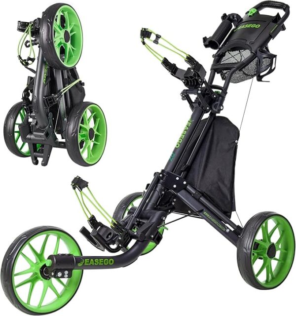 Amazing limited time discount of 52% off on fordable Golf Push Cart 3 Wheel