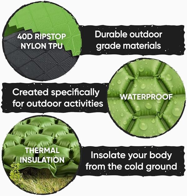 Amazing limited time deal of 53% off on POWERLIX Ultralight Sleeping Pad for Camping with Inflating Bag - Image 3