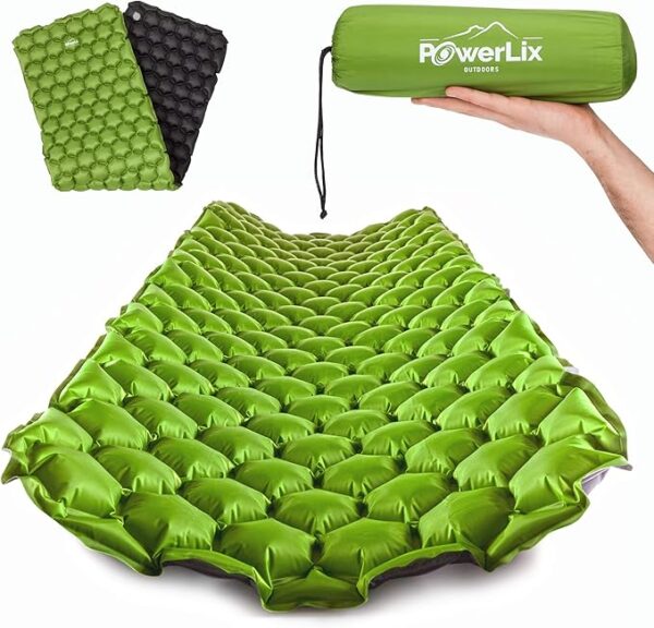 Amazing limited time deal of 53% off on POWERLIX Ultralight Sleeping Pad for Camping with Inflating Bag